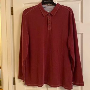 Tommy Bahama long sleeve red polo shirt